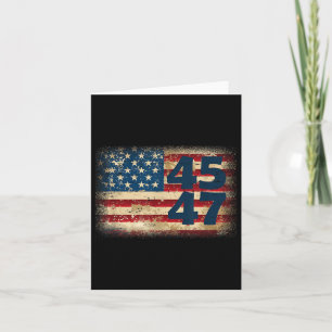 Tarjeta Bandera estadounidense 45 47 Donald Trump 2025