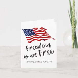 Tarjeta Bandera Estadounidense 4 De Julio La Libertad De C