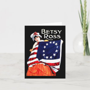 Tarjeta Bandera Estadounidense Betsy Ross 1776 Regalo Art.