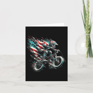 Tarjeta Bandera Estadounidense Bmx Estados Unidos - Bmx Vi