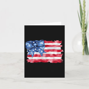 Tarjeta Bandera Estadounidense Coquette 4 De Julio Mujeres