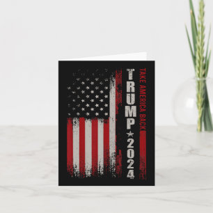 Tarjeta Bandera estadounidense de apoyo Trump 2024 Hombres