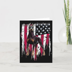 Tarjeta Bandera estadounidense de Pinscher Usa asombroso