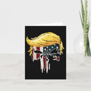 Tarjeta Bandera estadounidense de Trump 2024 Segunda reele