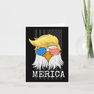 Tarjeta Bandera Estadounidense De Trump El 4 De Julio