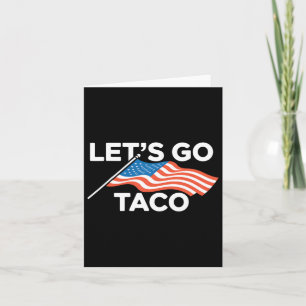 Tarjeta Bandera estadounidense divertida salgamos del taco