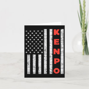 Tarjeta Bandera Estadounidense Kenpo Vintage Patriótico Ke