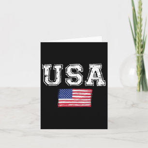 Tarjeta Bandera Estadounidense Patriótica 4 De Julio Día D
