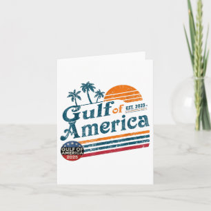 Tarjeta Bandera Estadounidense Retro Vintage México Golfo 