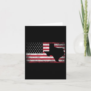 Tarjeta Bandera Estadounidense Texas 4 De Julio Hombres De