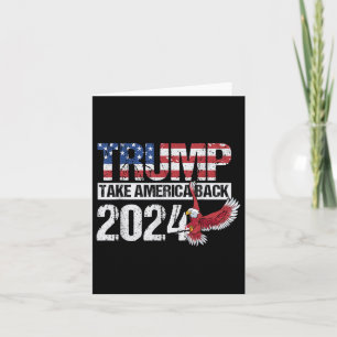 Tarjeta Bandera estadounidense Trump para las elecciones p