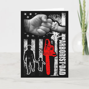 Tarjeta Bandera Estadounidense Vintage Aborist Dad Usa
