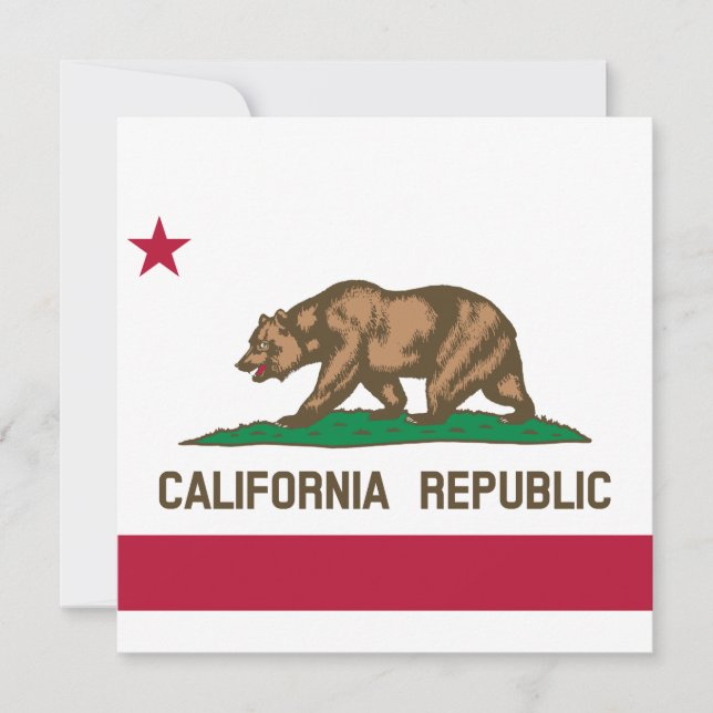 Tarjeta Bandera estatal de California (Anverso)