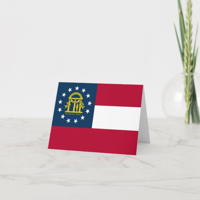 Tarjeta Bandera estatal de Georgia (Anverso)