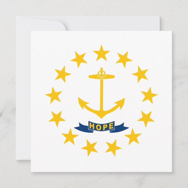 Tarjeta Bandera estatal de la isla de Rhode (Anverso)