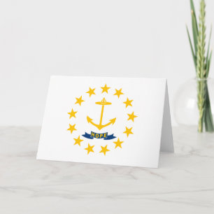 Tarjeta Bandera estatal de la isla Rhode