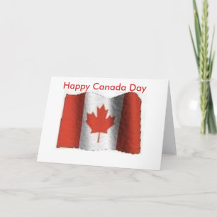 Tarjeta bandera, Feliz Día de Canadá