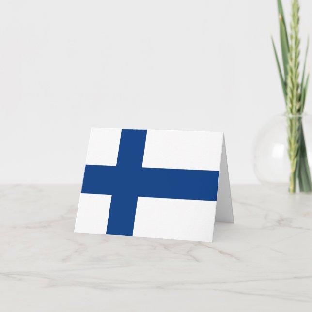 Tarjeta Bandera finlandesa (Anverso)