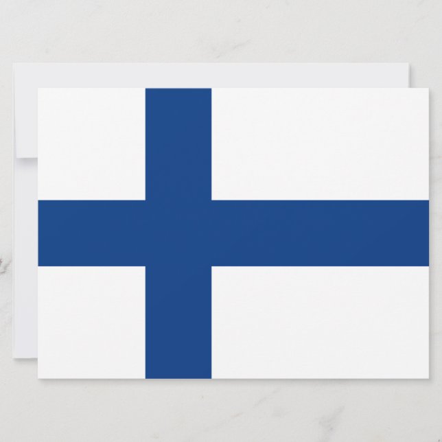 Tarjeta Bandera finlandesa (Finlandia) (Anverso)