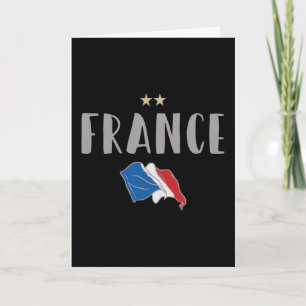 Tarjeta Bandera francesa de la camiseta de hinchas de fútb