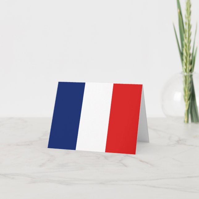Tarjeta Bandera francesa Notecard (Anverso)