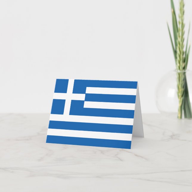 Tarjeta Bandera griega (Anverso)