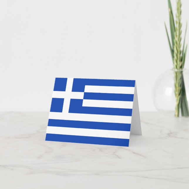 Tarjeta Bandera griega Notecard (Anverso)