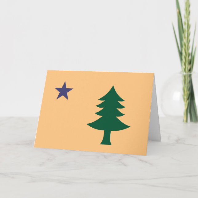 Tarjeta Bandera histórica de Maine (1901-1909) (Anverso)