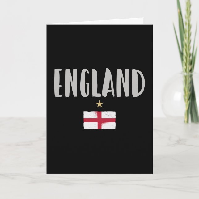 Tarjeta Bandera inglesa del hincha de fútbol de Inglaterra (Anverso)