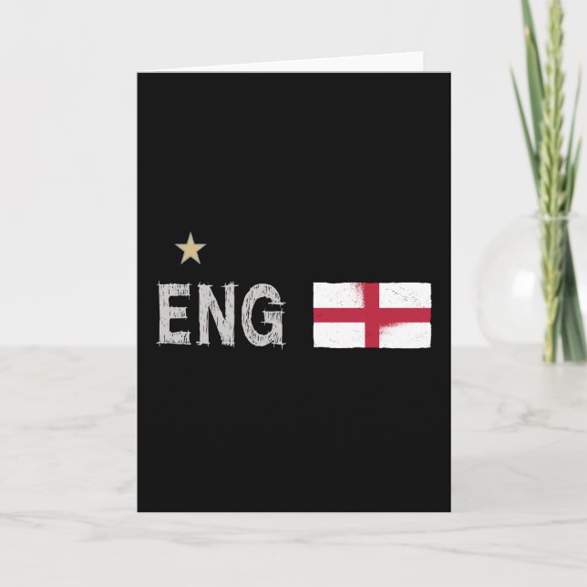 Tarjeta Bandera inglesa del hincha de fútbol de Inglaterra (Anverso)