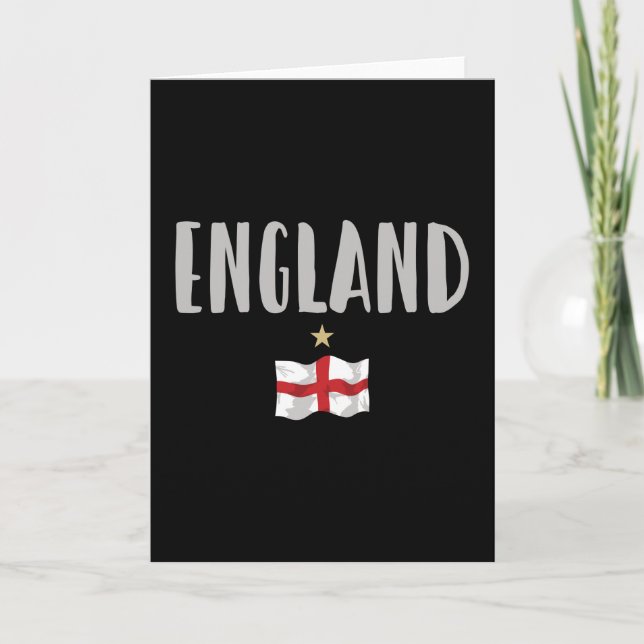 Tarjeta Bandera inglesa del hincha de fútbol de Inglaterra (Anverso)