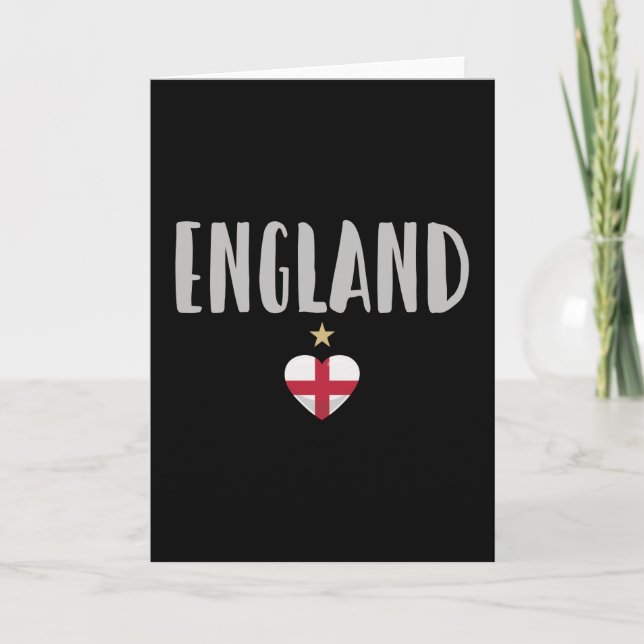 Tarjeta Bandera inglesa del hincha de fútbol de Inglaterra (Anverso)