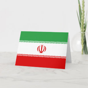 Tarjeta Bandera iraní (Irán) (persa)