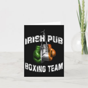 Tarjeta Bandera irlandesa del boxeo gracioso - Pub irlandé