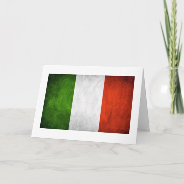 Tarjeta Bandera italiana, bandera italiana (Anverso)
