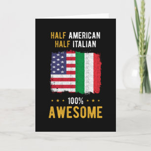 Tarjeta Bandera italiana estadounidense