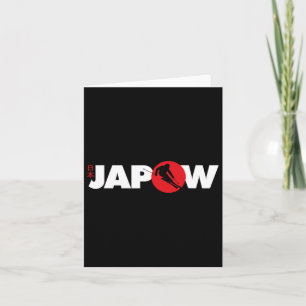 Tarjeta Bandera japonesa de la camiseta de esquí de Japón 