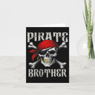 Tarjeta Bandera Jolly Roger y calavera con huesos cruzados