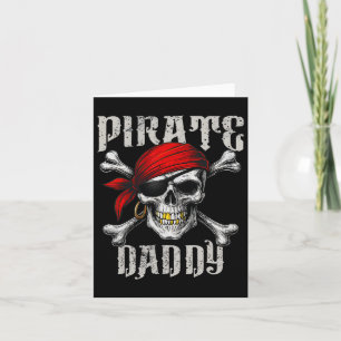 Tarjeta Bandera Jolly Roger y huesos cruzados del pirata p