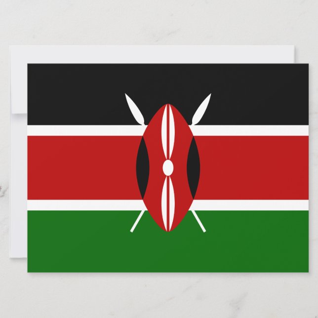 Tarjeta Bandera keniana (Kenya) (Anverso)