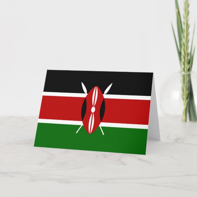 Tarjeta Bandera keniana (Kenya) (Anverso)