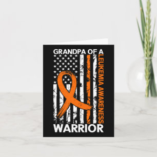 Tarjeta Bandera Leucemia Sensibilización Mes Estadounidens