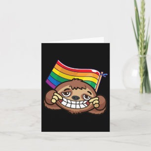 Tarjeta Bandera Lgbt Camiseta Lema Lesbiana Gay Residen A