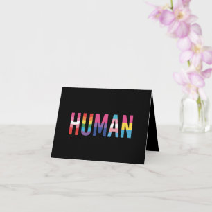 Tarjeta Bandera LGBT Humana Mes del Orgullo Gay Transexual