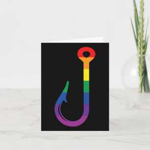 Tarjeta Bandera Lgbt Pesca Hook Gay Angler Orgullo Gay Llu