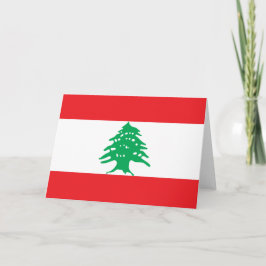 Tarjeta Bandera libanesa (Bandera del Líbano)