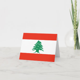 Tarjeta Bandera libanesa Notecard