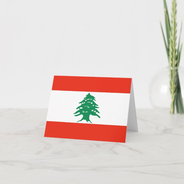 Tarjeta Bandera libanesa Notecard (Anverso)