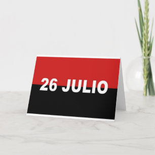Tarjeta Bandera M-26-7 - Bandera del Movimiento 26 de Juli