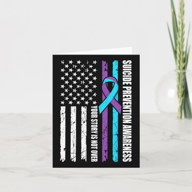 Tarjeta Bandera Mes De Concienciación Para La Prevención D (Anverso)